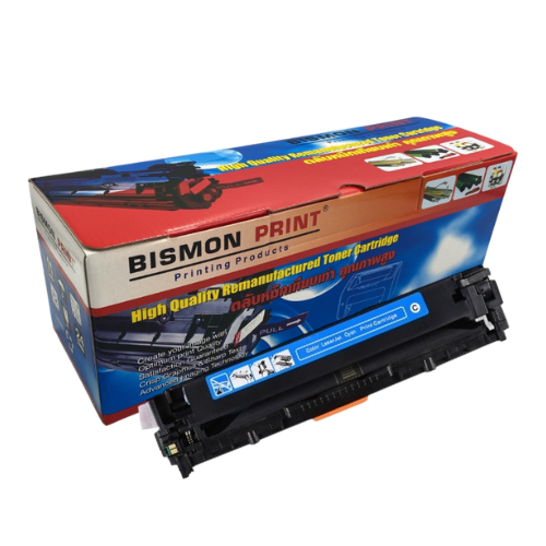 ตลับหมึกเทียบเท่า Toner Cartridge Compatible HP CE321A Cyan, HP 128A Remanufactured